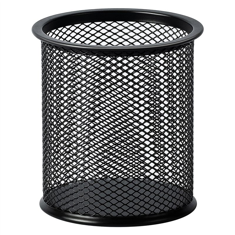 Amazon Basics Tasse à stylos en maille métallique, 1 unités, lot de 1, noir