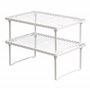 Amazon Basics Métal Étagères de rangement de cuisine empilables, Blanc