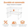 Amazon Basics Métal Étagères de rangement de cuisine empilables, Blanc