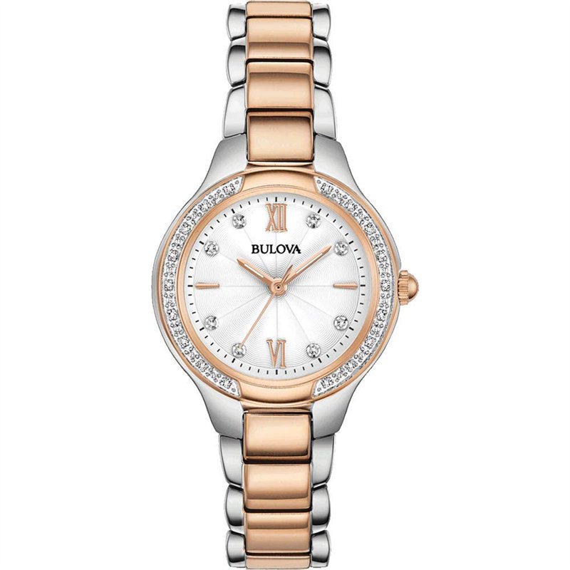 Bulova Femmes Analogique Quartz Montre avec Bracelet en Acier Inoxydable 98R272