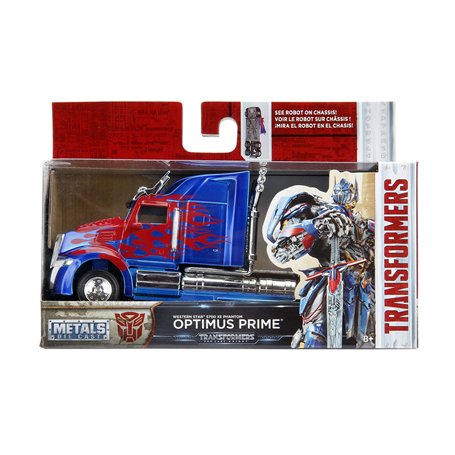 Jada Toys Transformers T5 Optimus Prime Western Star 5700 Ex Phantom Jouet Voiture en Die-cast Échelle 1/32 Bleu/Rouge