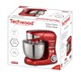Techwood TRO-1055 Robot Pâtissier/Petrin-1000 W, Métal, Rouge