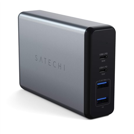 SATECHI Chargeur de Bureau USB-C 108W, 2 Ports USB-C & 2 Ports USB-A, Compatible avec MacBook Pro/Air M2/M1, iPad Pro/Air M2/M1,