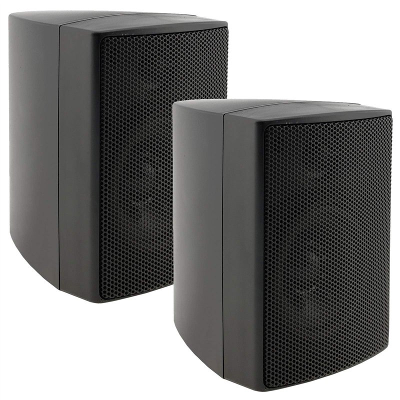 Enceintes 2 voies noires, la paire, enceintes murales pour système stéréo HiFi home cinéma, 40 watts 8 ohms