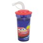 FUN HOUSE 005768 gobelet avec paille CARS, Clair