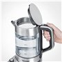 SEVERIN Bouilloire Eau & Thé en Verre Programmable, 1,7L, 3 000W, Levée Automatique du Filtre, Minuterie, Affichage LED, WK 3422