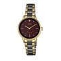 Q&Q Montre Femme Analogique Cadran Noir-QB97J422Y, Noir, Chaîne, Noir, Chaîne