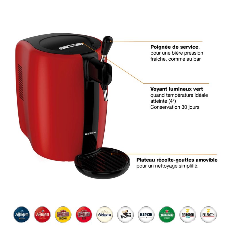 Image secondaire de Seb Beertender Tireuse à Bière Machine à Bière Pression Fut 5L Indicateur Température Rouge 70 W VB310510