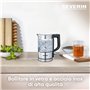 SEVERIN Bouilloire en Verre 0,5L, 1 100 W, sans BPA, Filtre Anticalcaire Amovible, Ouverture à une main, Socle 360°, WK 3472, Ac