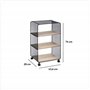 etagere metal / bois 3 cases, noir