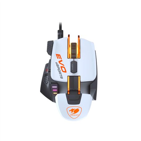 COUGAR GAMING | SOURIS GAMING | 700M EVO WHITE E-SPORT - Ergonomique - Capteur optique Pixart PMW3389 - Repose-mains ajustable -