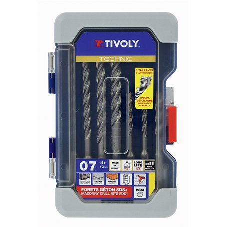 Tivoly 10922770003 Ranger 7 forets SDS+ Master 3 Ø5-6-8mm L110mm ; Ø6-8-10-12mm L160mm