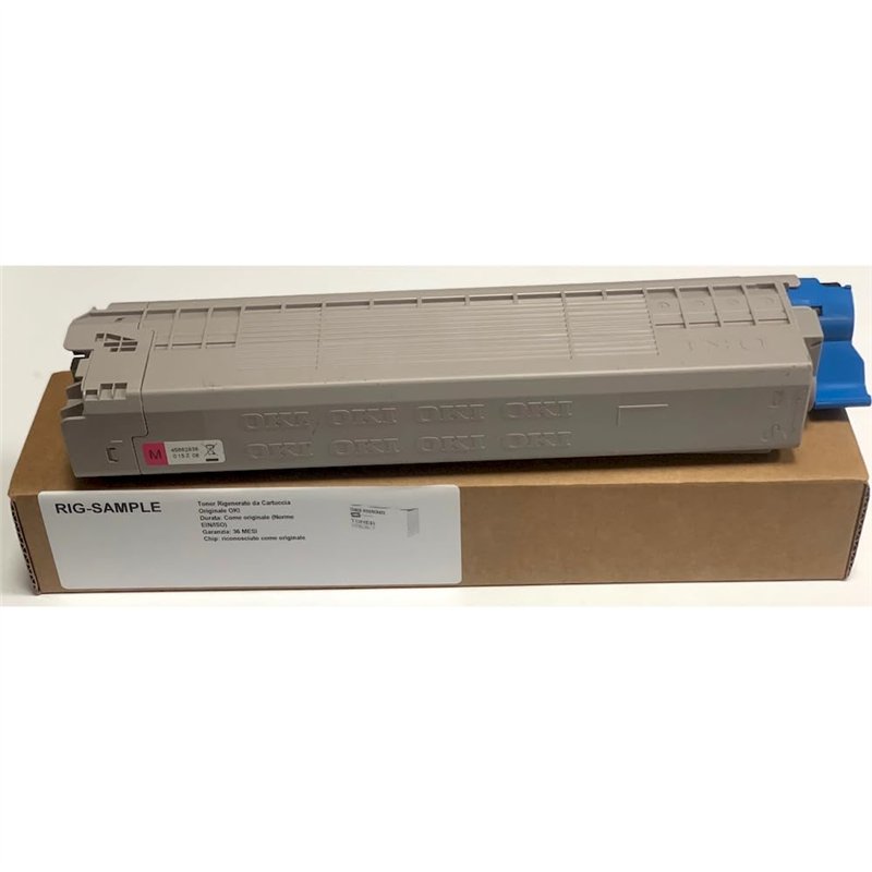Toner OKI 46861306 pour C834 C844 n dn - Magenta - 10.000 Pages - Régénéré Made in Italy