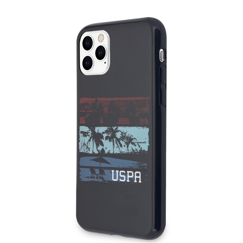 Image secondaire de Coque rigide en polycarbonate et TPU pour iPhone 11 Pro Bleu marine
