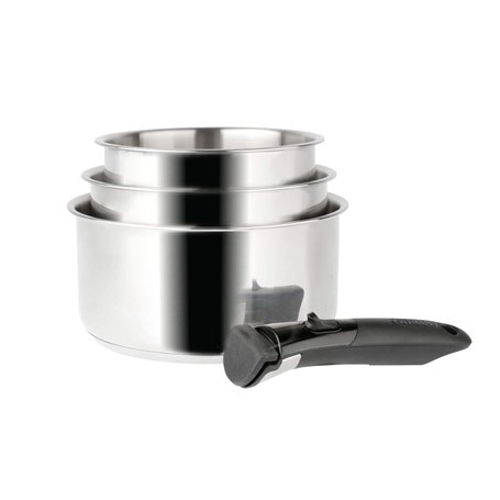 Sitram 713511 SITRAM-713511-Lot 3 casseroles 16+18+20cm Sitramovible Arpège en INOX, poignée Amovible-Tous Feux Dont Induction, 