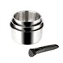 Sitram 713511 SITRAM-713511-Lot 3 casseroles 16+18+20cm Sitramovible Arpège en INOX, poignée Amovible-Tous Feux Dont Induction, 
