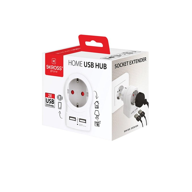 Image secondaire de SKROSS | 1.500282 | Europe to Europe USB pour Maison | Chargeur USB Euro (AC) | Prises USB du Concentrateur de Charge (1 x USB T