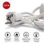 Velamp MULTIP-FR-USB3 3 2P + T et 2 Sorties USB. avec Interrupteur. Multiprise pour Le Bureau ou la Maison. Certifiée NF, Blanc