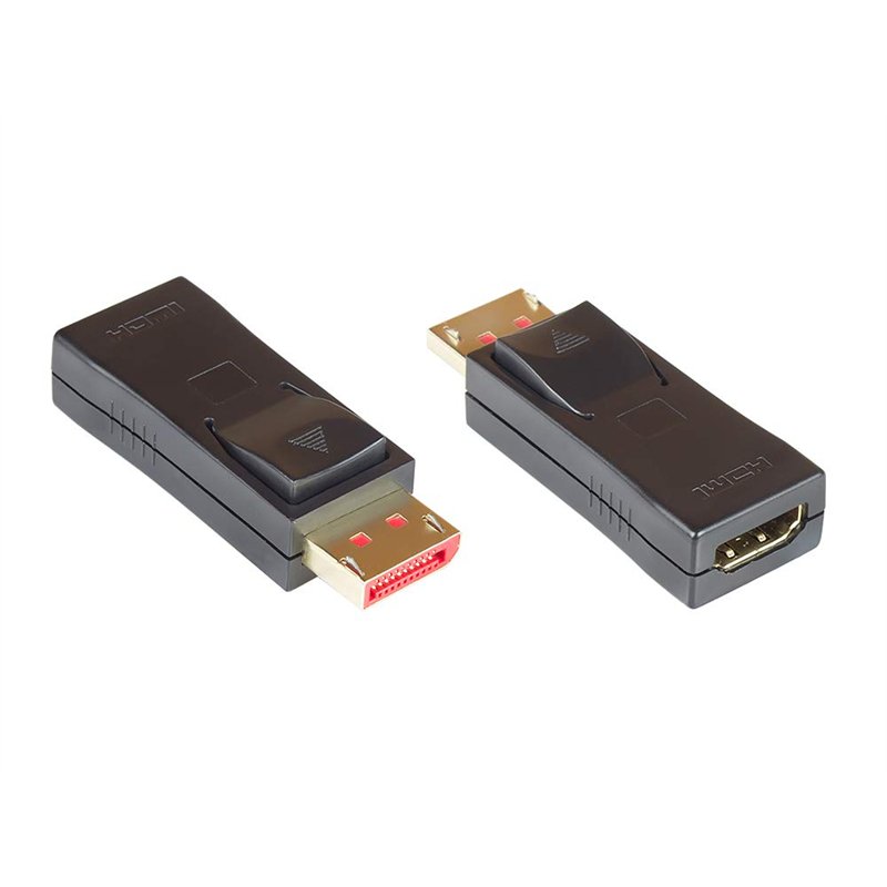 Good Connections Adaptateur DisplayPort 1.4 vers HDMI 2.0-4 K/UHD @ 60 Hz - Connecteur DP mâle vers HDMI Femelle - Connecteurs p