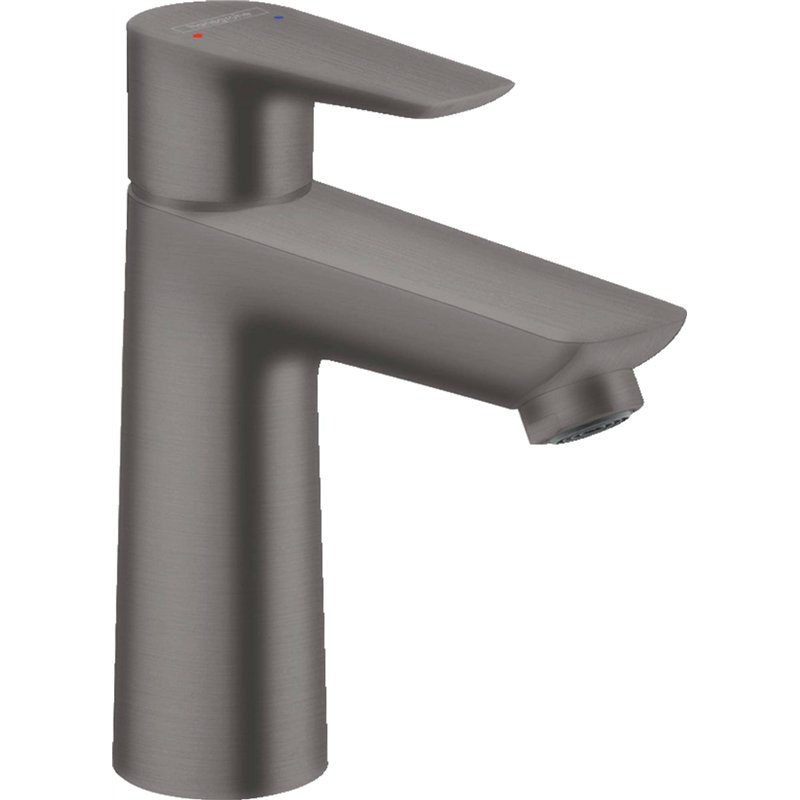 hansgrohe Talis E Mitigeur de lavabo 110, sans tirette ni vidage, noir chromé brossé, 71712340
