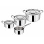 Jamie Oliver by Tefal Cook's Classics E307S734 Lot de 7 casseroles en acier inoxydable avec couvercles 16/20/24 cm Compatible av