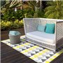 IDMarket - Tapis extérieur Sari Triangles Gris et Jaune 180 x 280 CM