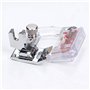 Pied-de-biche pour machine à coudre, pied de reliure en biais réglable de 5 à 20 mm, pied pour règle universelle, convient à la