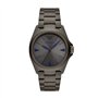 Emporio Armani Montre pour homme, mouvement à trois aiguilles, boîtier en acier inoxydable Gunmetal de 40 mm avec bracelet en ac
