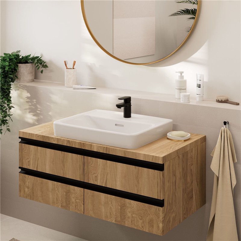 Image secondaire de hansgrohe Vernis Blend - Mitigeur de lavabo sans tirette ni vidage, Robinet de salle de bain avec hauteur sous bec 70 mm, économ
