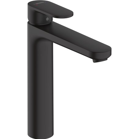 hansgrohe Vernis Blend Mitigeur de lavabo 190 avec tirette et vidage synthétique, noir mat, 71552670