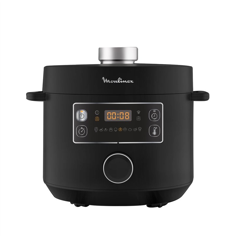 Moulinex Epic Turbo Cuisine CE7548 Autocuiseur électrique 1090 W 10 programmes automatiques panier vapeur, Métal, Noir