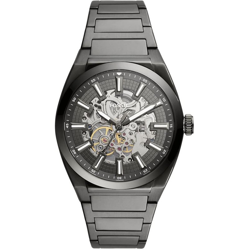Fossil Montre Everett de Automatique en Acier Inoxydable, Anthracite, pour Homme, ME3206