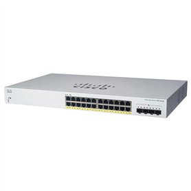 Cisco Commutateur Intelligent Business CBS220-24P-4X | 24 Ports GE | PoE | Ports SFP+ 4 x 10G | Garantie matérielle limitée de 3