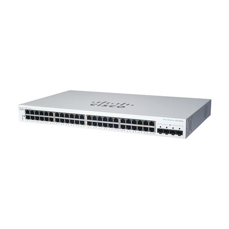 Cisco Commutateur Intelligent Business CBS220-48P-4X | 48 Ports GE | PoE | Ports SFP+ 4 x 10G | Garantie matérielle limitée de 3