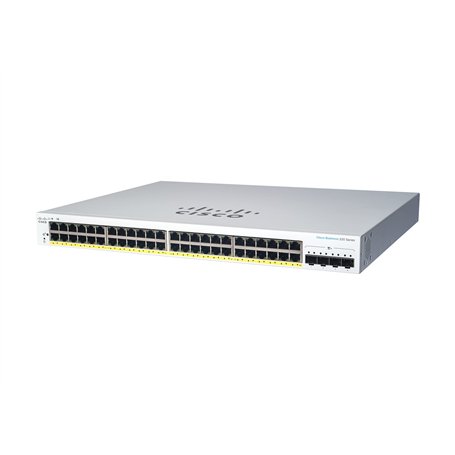 Cisco Commutateur Intelligent Business CBS220-48T-4X | 48 Ports GE | Ports SFP+ 4 x 10G | Garantie matérielle limitée de 3 ans (