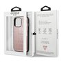 Guess GUHCP13LPCRBPI Coque pour iPhone 13 Pro / 13 6,1" Rose Croco Strap Collection