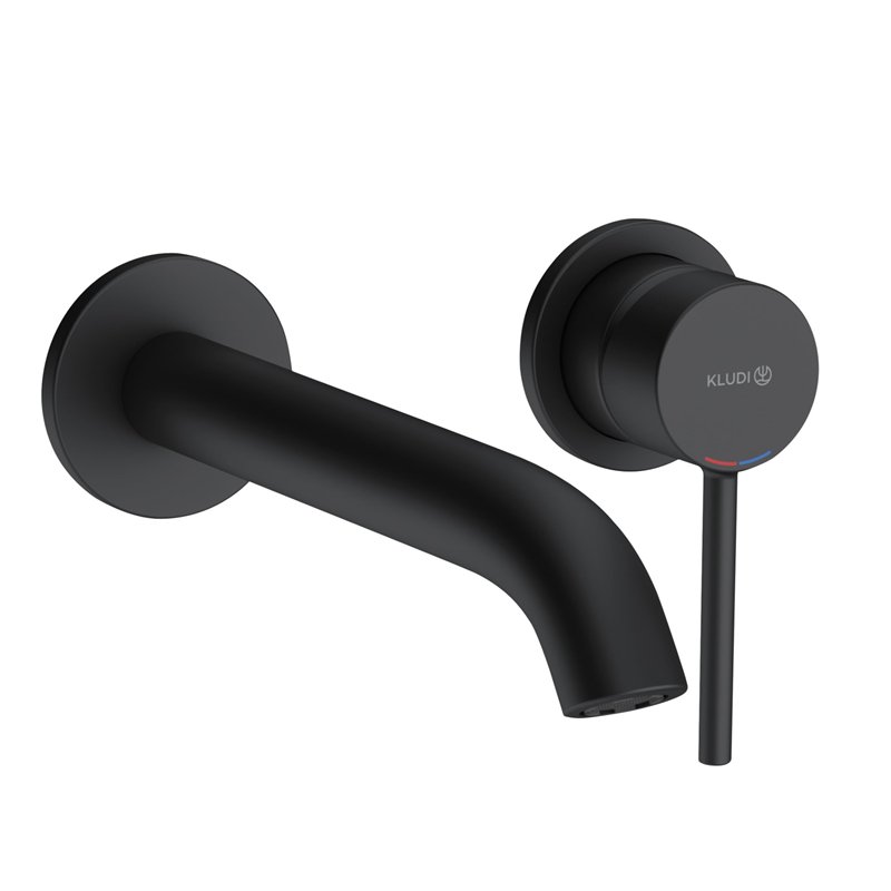 KLUDI Bozz-382453976 Bozz 382453976 Robinet de lavabo à Bec Fixe Noir Mat