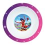 FUN HOUSE 006081 MIRACULOUS LADYBUG ENSEMBLE REPAS COMPOSE D'UNE ASSIETTE PLATE Ø 22 CM, D'UNE ASSIETTE CREUSE Ø 16 CM ET D'UN V