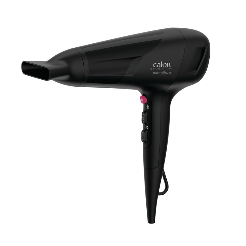 Calor Studio Dry Sèche-cheveux, Technologie Effiwatts pour une consommation d'énergie réduite, 6 réglages de vitesse/température
