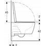 Geberit iCon 501664001 Rimfree Kit WC mural avec abattant WC avec abattant WC avec système d'abaissement automatique Blanc 35,5
