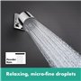 hansgrohe Pulsify S - Douche de tête avec 1 type de jet (PowderRain), Douche de pluie ronde (⌀ 105 mm), Pommeau de douche pour m