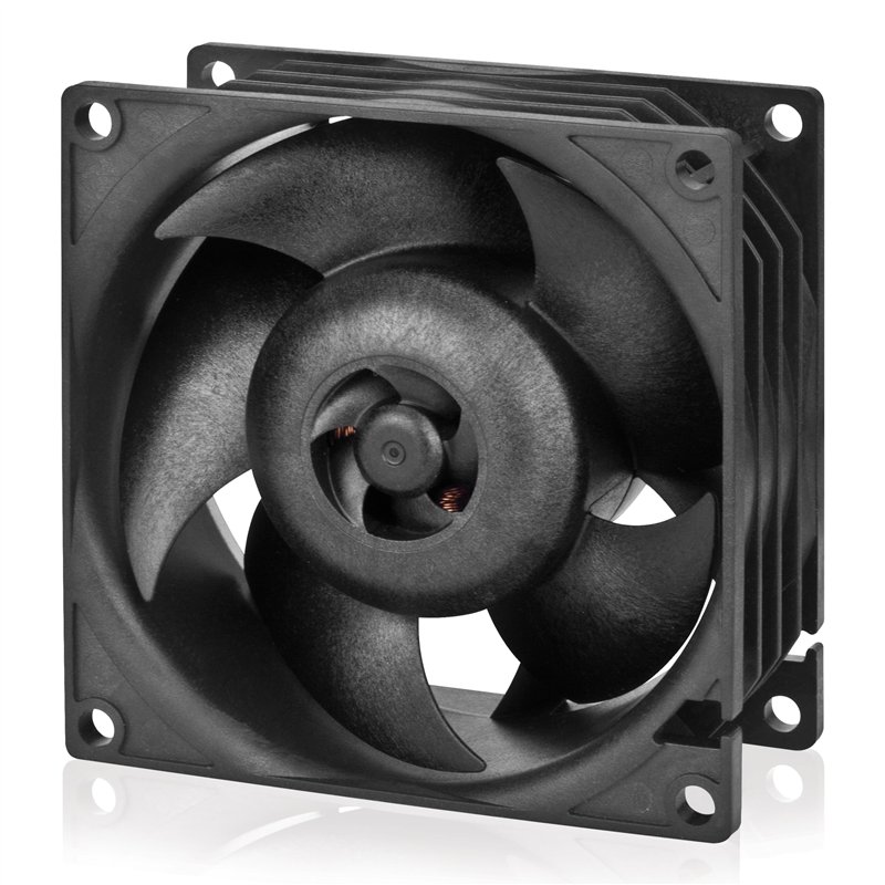 ARCTIC S8038-7K - Ventilateur Serveur, 80x80x38 mm, 500-7000 RPM, régulé par PWM, connecteur 4 Broches, 12 V DC - Noir