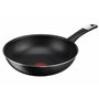 Tefal C38819 Hard Titanium Essential Poêle wok 28 cm | Revêtement antiadhésif avec particules de titane | Indicateur de températ