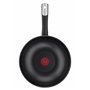 Tefal C38819 Hard Titanium Essential Poêle wok 28 cm | Revêtement antiadhésif avec particules de titane | Indicateur de températ
