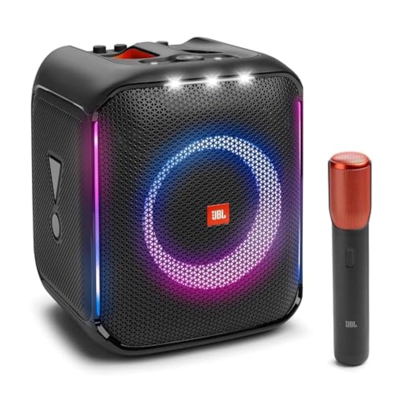 JBL PartyBox Encore Essential Haut-Parleur Portable D'intérieur et D'extérieur avec Lumières Intégrées, Design Résistant aux Écl