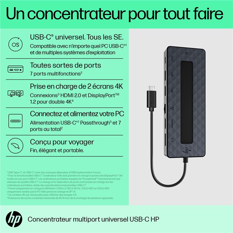 Image secondaire de Stacja/replikator HP Universal USB-C (50H98AA)