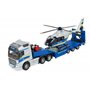 Majorette 213716000 Grand Series SOS Volvo FH-16 Camion de Police avec hélicoptère moulé sous Pression, Multicolore, Taille Uniq