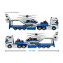 Majorette 213716000 Grand Series SOS Volvo FH-16 Camion de Police avec hélicoptère moulé sous Pression, Multicolore, Taille Uniq