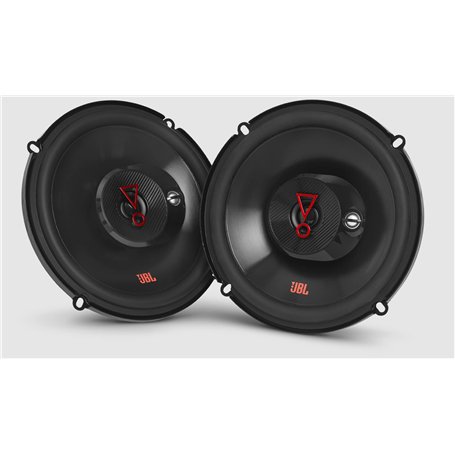 JBL Stage3 637F Ensemble de Haut Parleur Voiture 16,5cm - Enceinte Harman Kardon de 225 Watts à 3 Voies - 2 Pièces Baffle Grand 