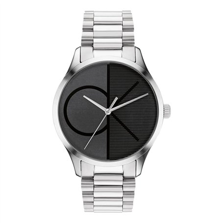 Calvin Klein Montre Analogique à Quartz pour Homme et Femme Collection Iconic avec Bracelet en Acier Inoxydable Argenté - 252001